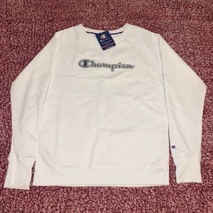 Champion: White Crew Neck